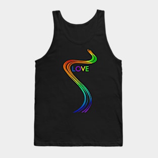 Follow the rainbow and spread love! Tank Top